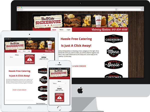 online ordering for catering website