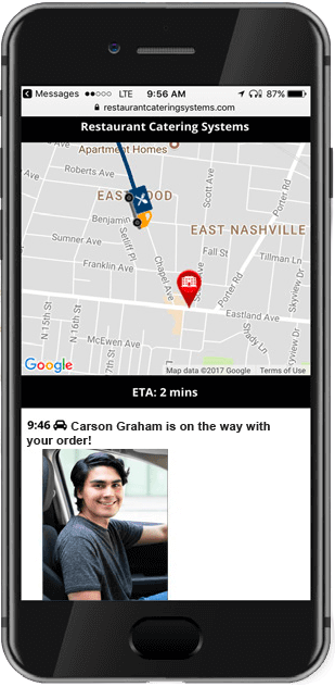 catering delivery app driver