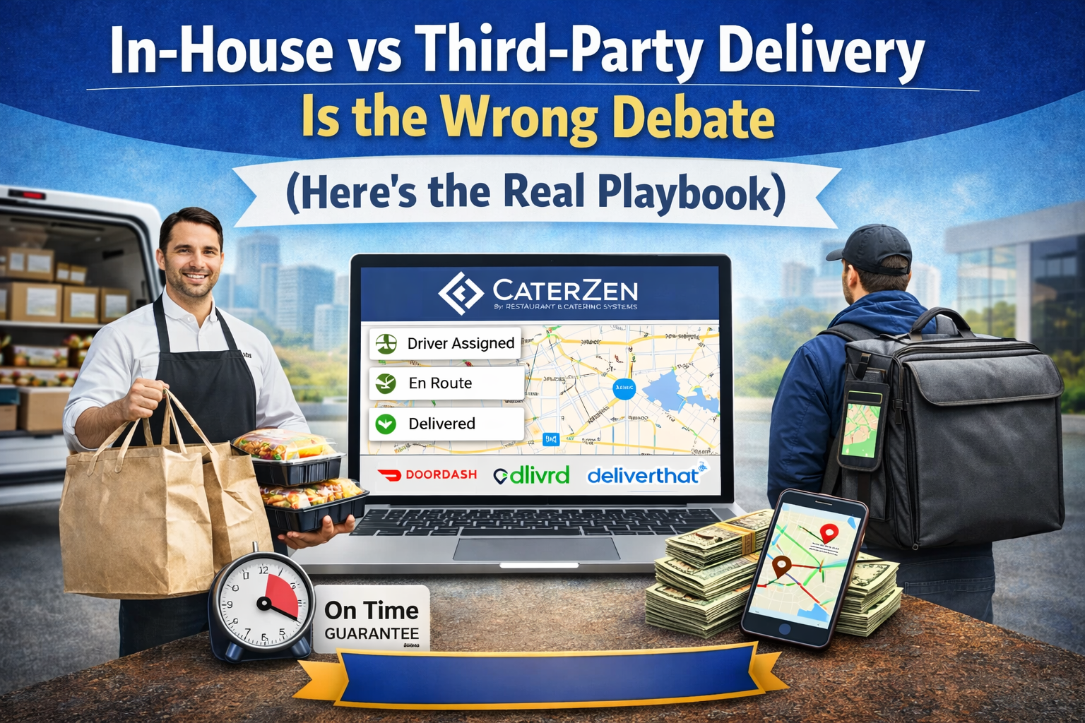 catering delivery with in-house third-party