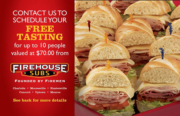 catering sales postcard promotion