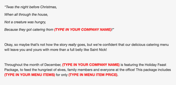 christmas email template