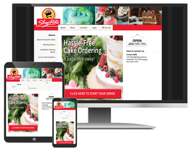 customized cake ordering software grocery