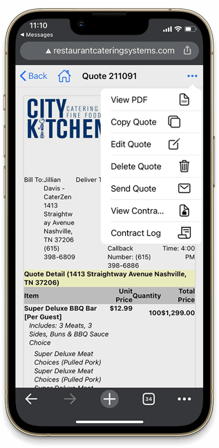 mobile ordering quotes