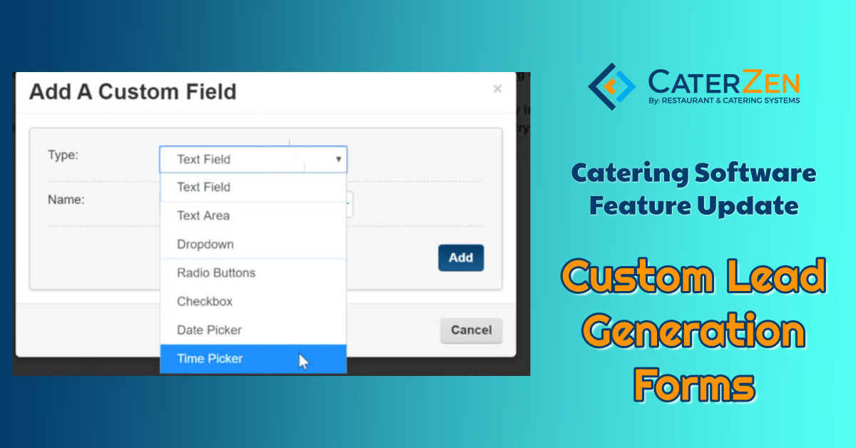 custom lead gen form catering software